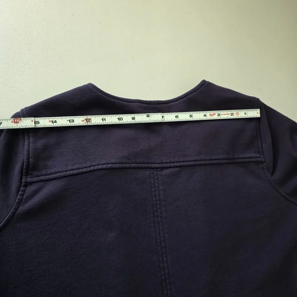 Lands' End Side Zip Sweater Women's 2X Dark Blue Long Sleeves
